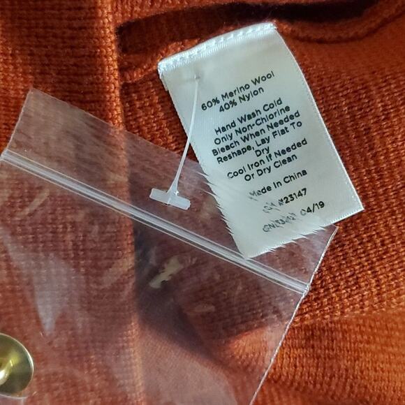 Talbots Military Hiland Merino Blend‎ Sweater Jacket plus size X New Petite - Picture 9 of 11